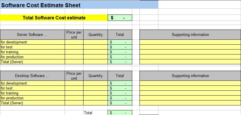 free construction estimate template excel